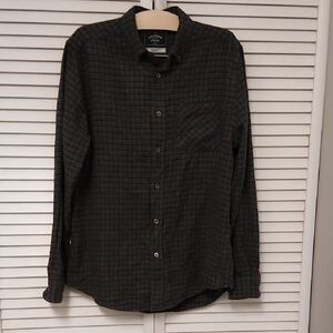 Potuguese Flannel Dark Plaid Button Down Shirt